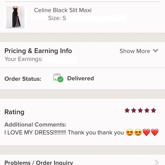 TWO LEFT Celine Black Slit Maxi - Picture 8 of 8